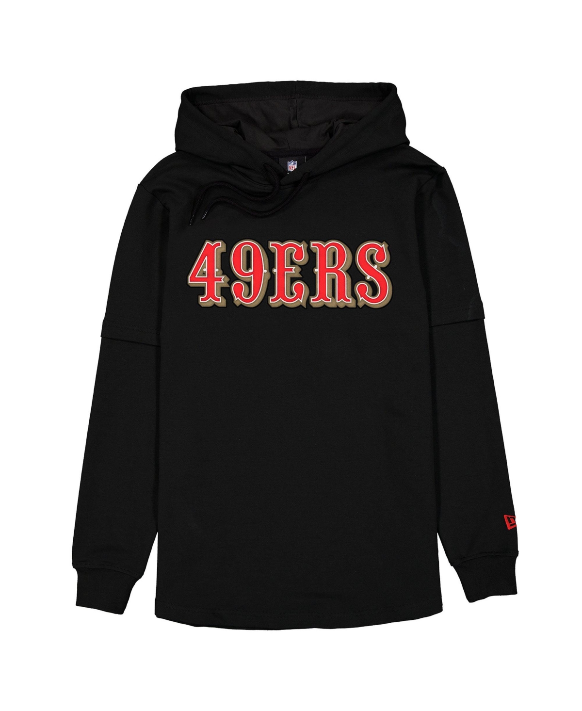 New Era Men's Black San Francisco 49ers Functional Fandom Twofer Hoodie - Black
