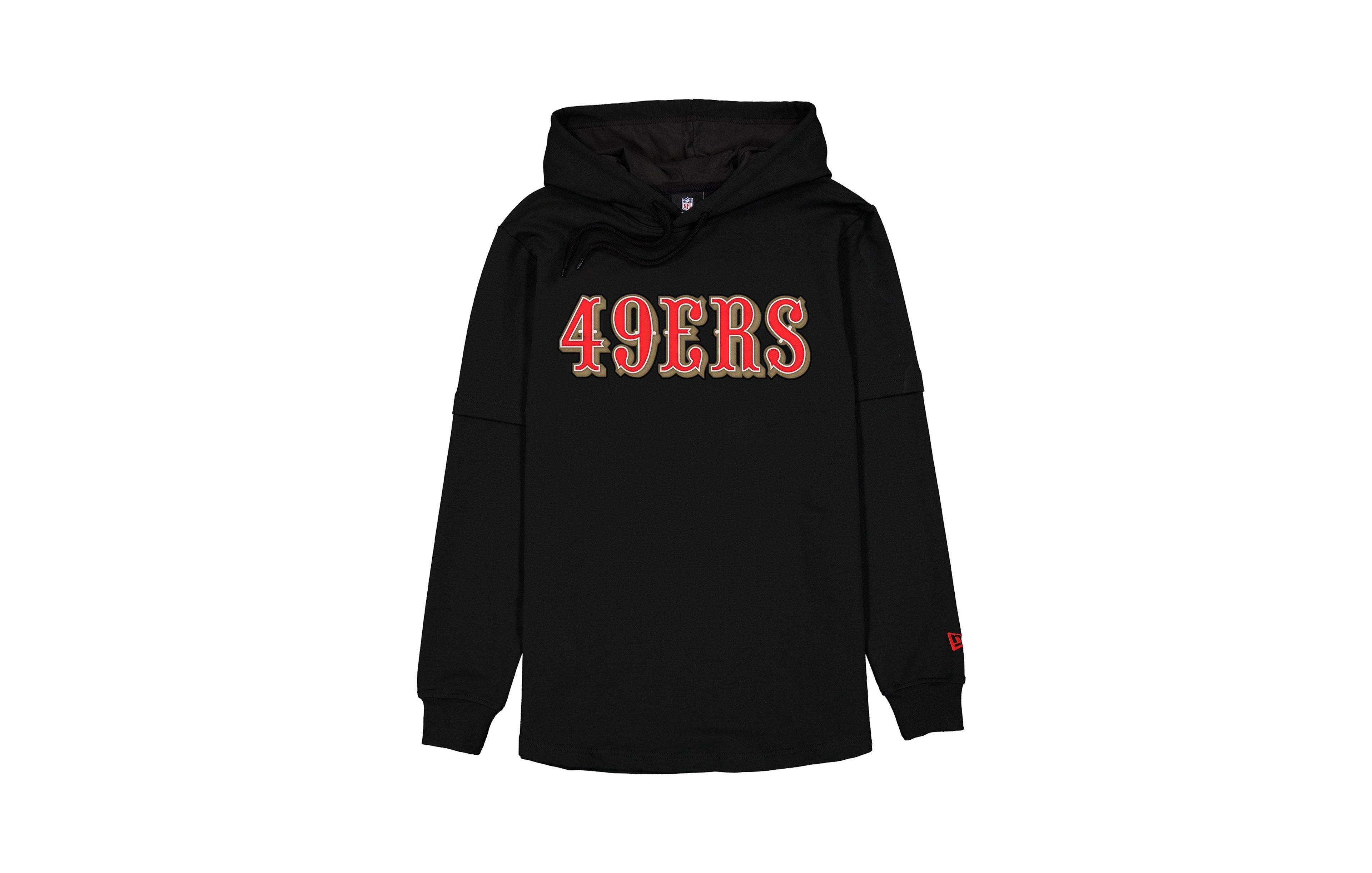 New Era Men's Black San Francisco 49ers Functional Fandom Twofer Hoodie