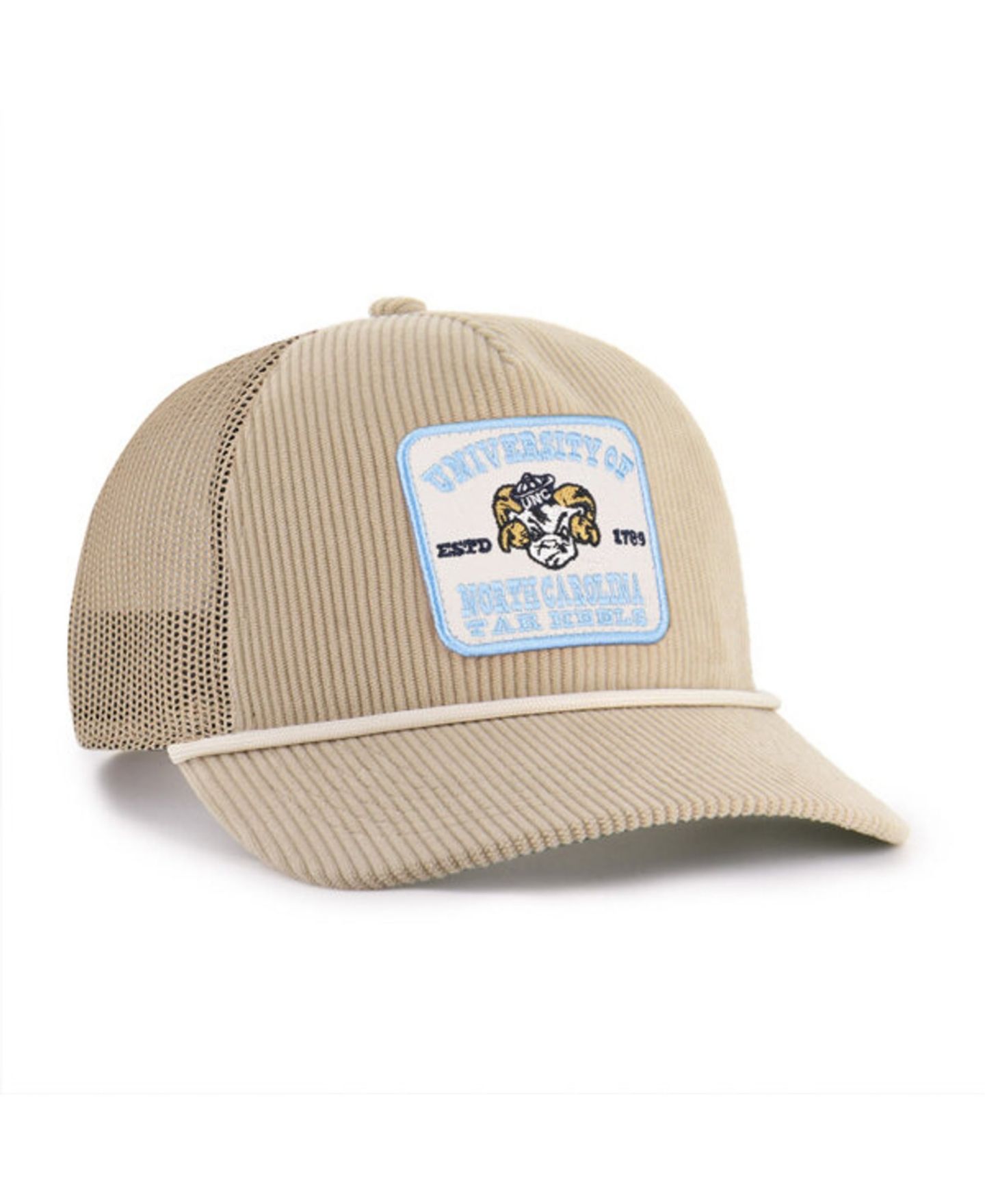 Головные уборы '47 Brand Khaki North Carolina Tar Heels Cordlandia Hitch Adjustable Hat — фото 2