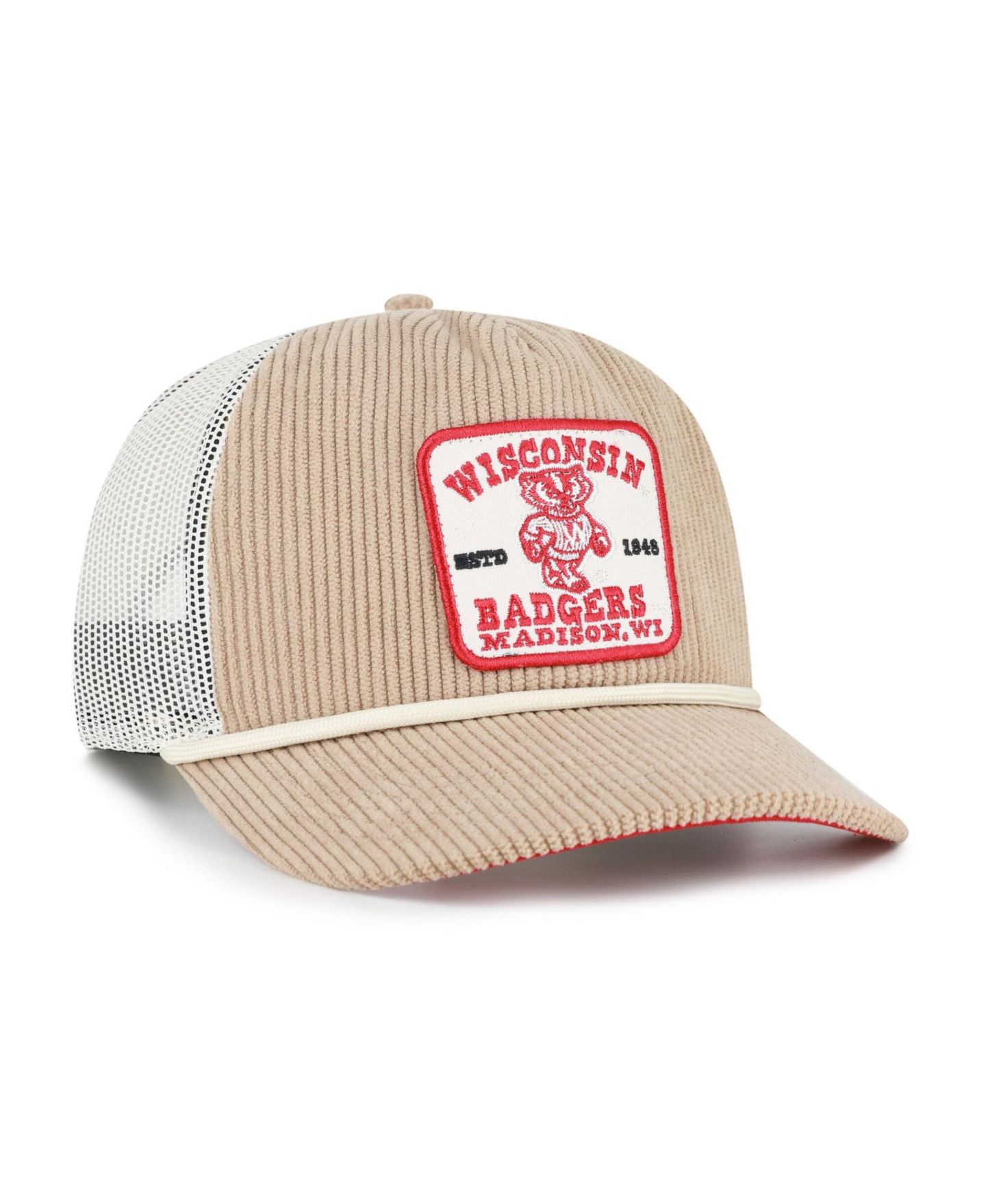 Кепка '47 Brand Khaki Wisconsin Badgers Cordlandia Hitch Adjustable Hat — фото 2