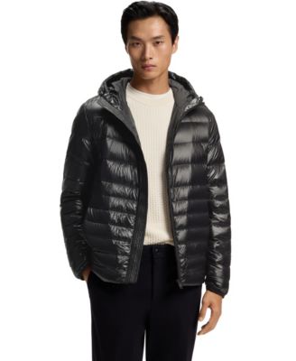 BOSS by Men's H-Dimo Water-Repellent Hooded Down Jacket