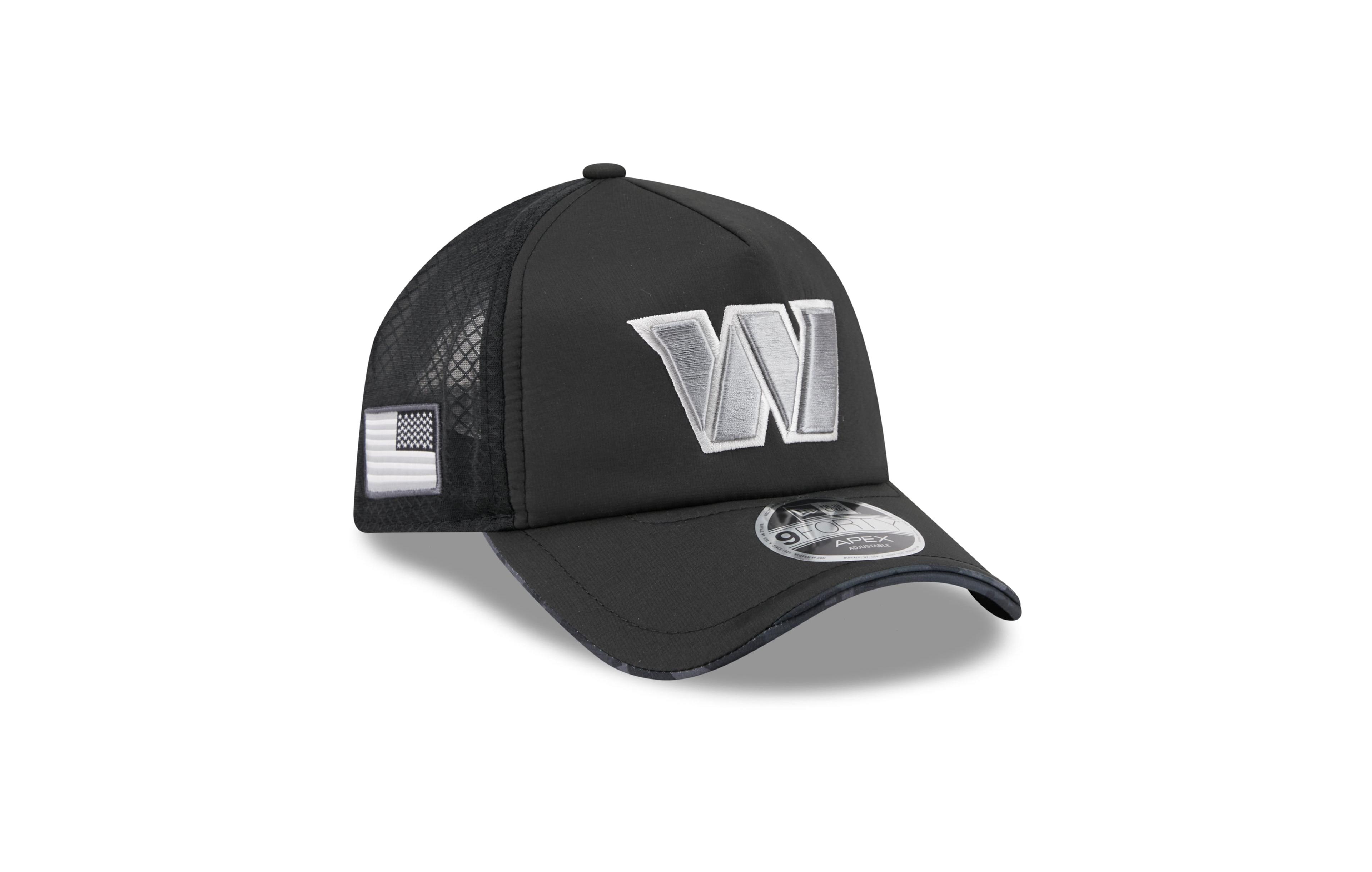 New Era Men's Black Washington Commanders 2026 Salute To Service Apex 9FORTY Adjustable Trucker Hat