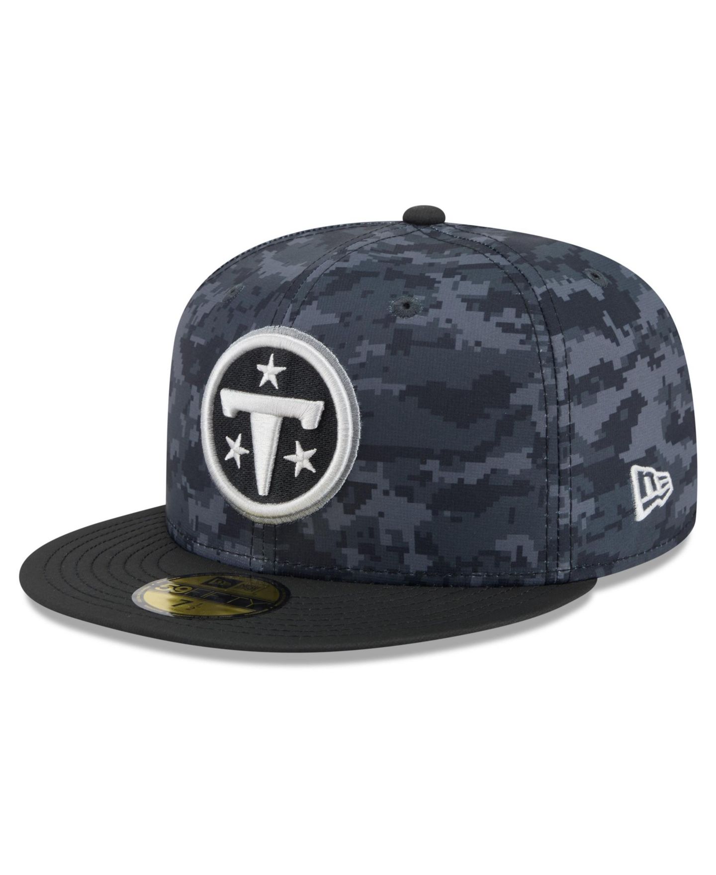 Мужская кепка New Era Black Tennessee Titans 2026 Salute To Service 59FIFTY Fitted Hat — фото 3
