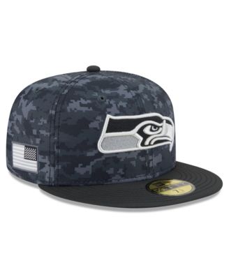 Men's Black Seattle Seahawks 2026 Salute To Service 59FIFTY Fitted Hat