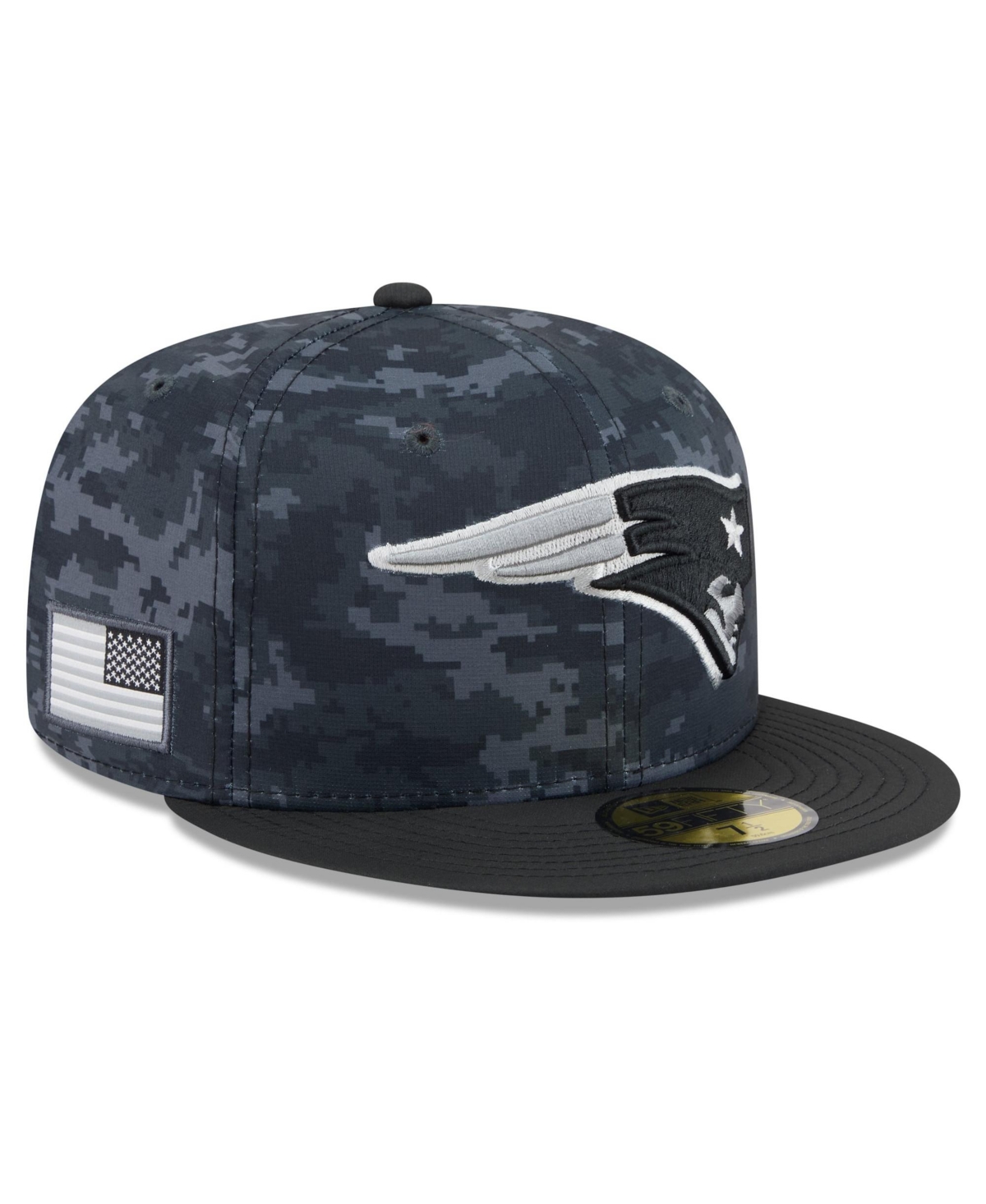 New Era Men's Black New England Patriots 2026 Salute To Service 59FIFTY Fitted Hat - Black