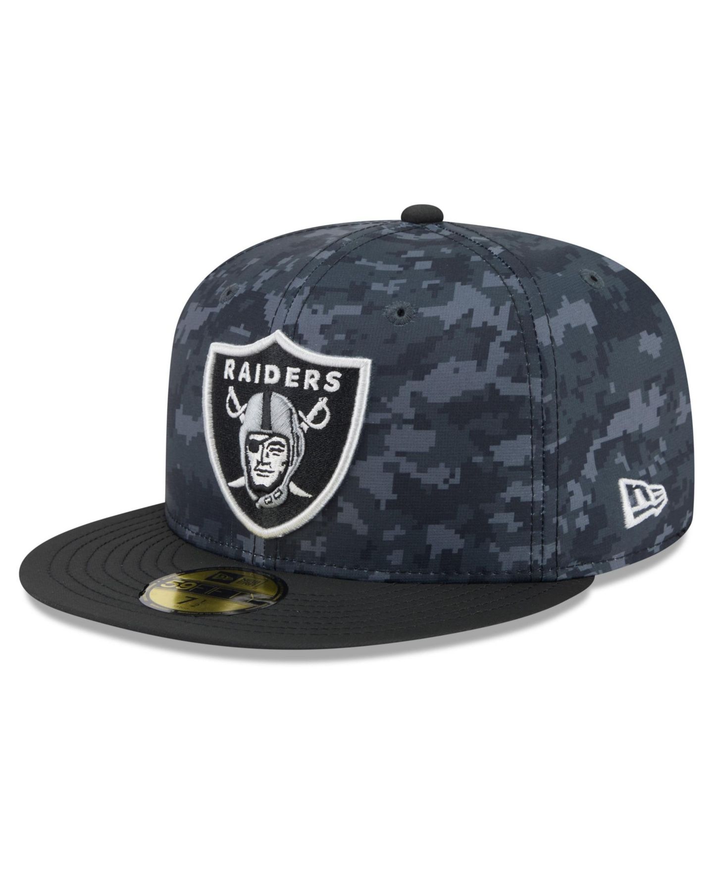 Мужская кепка New Era Black Las Vegas Raiders 2026 Salute To Service 59FIFTY Fitted Hat — фото 3