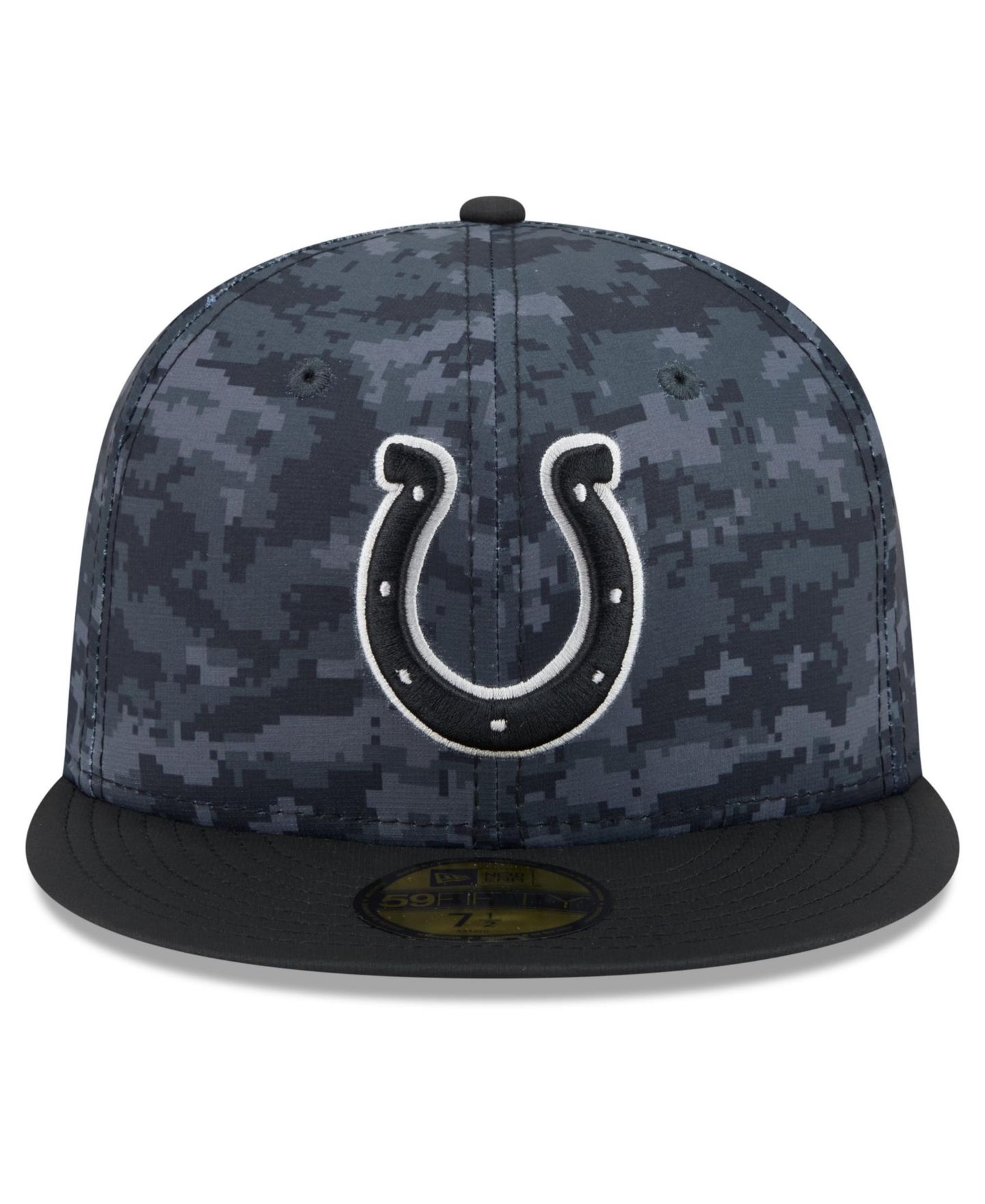 Мужская кепка New Era Black Indianapolis Colts 2026 Salute To Service 59FIFTY Fitted Hat — фото 2