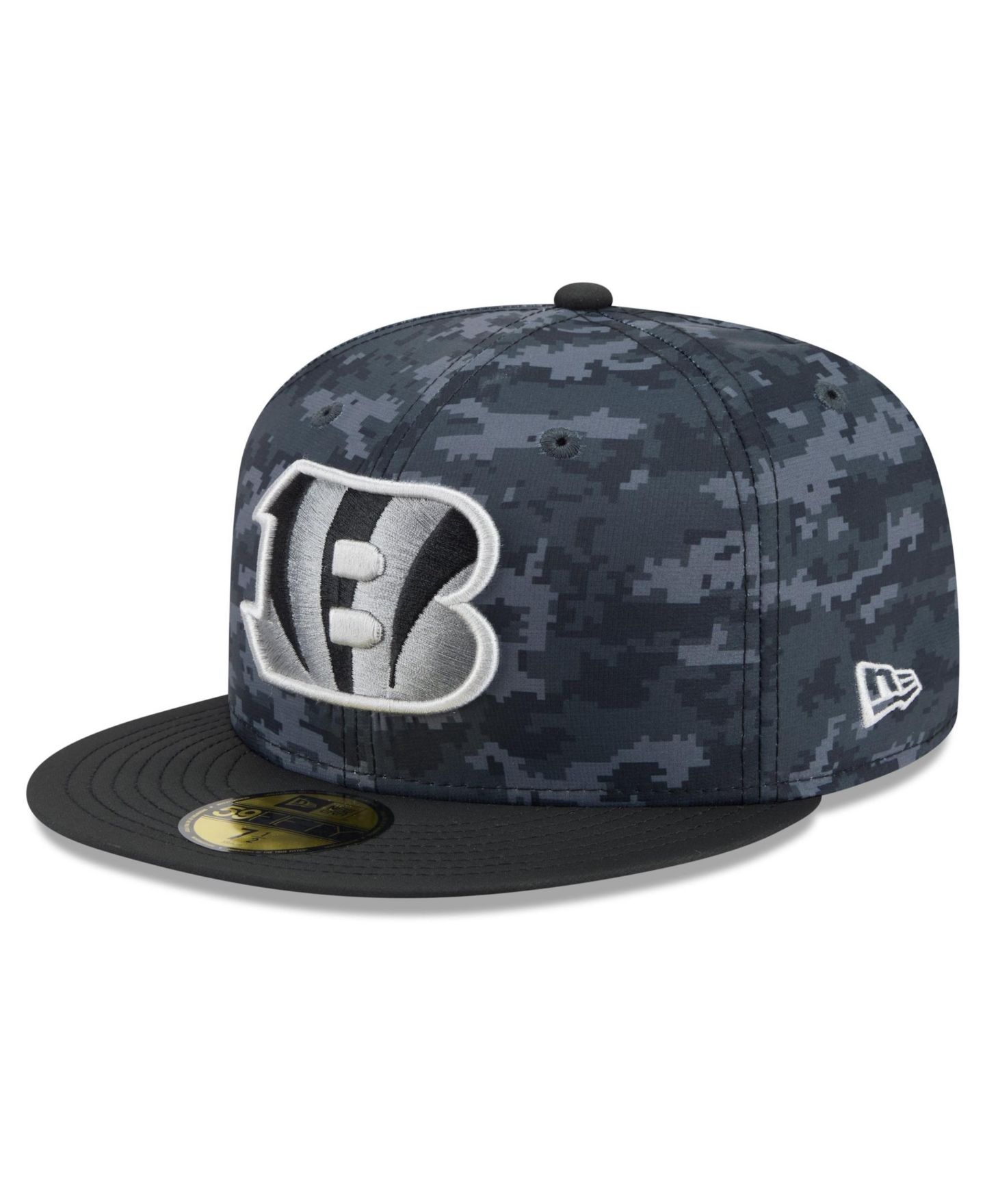Мужская кепка New Era Black Cincinnati Bengals 2026 Salute To Service 59FIFTY Fitted Hat — фото 3