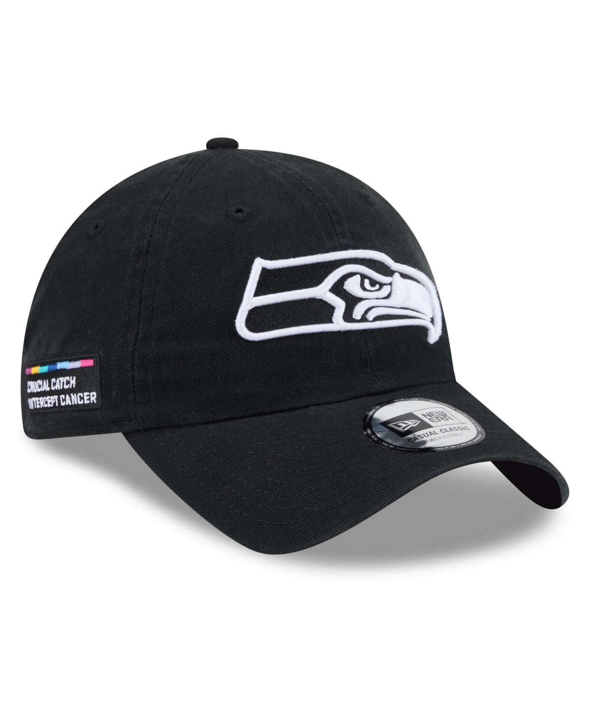 New Era Men's Black Seattle Seahawks 2026 Nfl Crucial Catch Casual Classic Adjustable Hat - Black