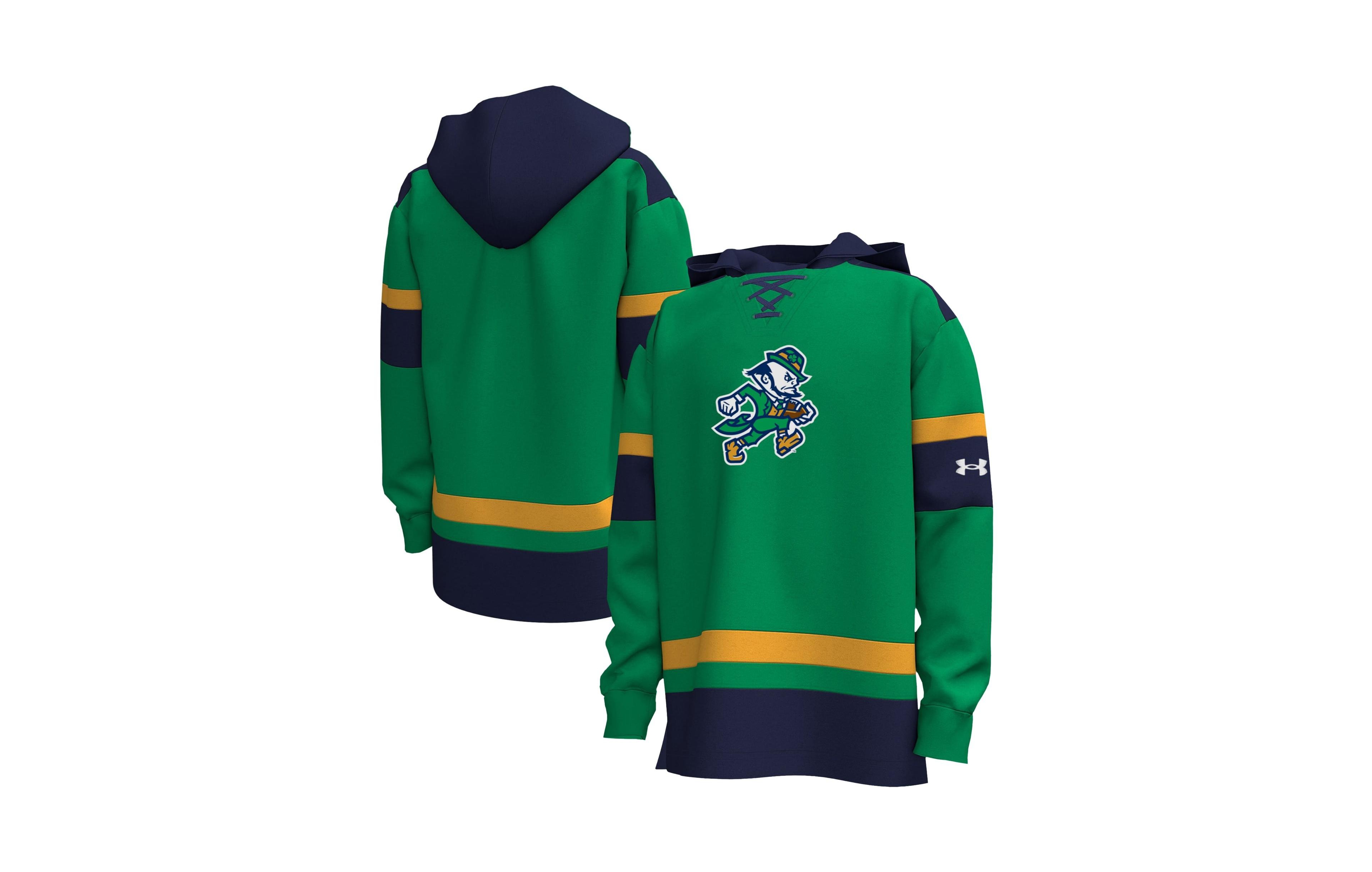 Under Armour Men's 1 Kelly Green Notre Dame Fighting Irish Wear Gameday Hockey Hoodie