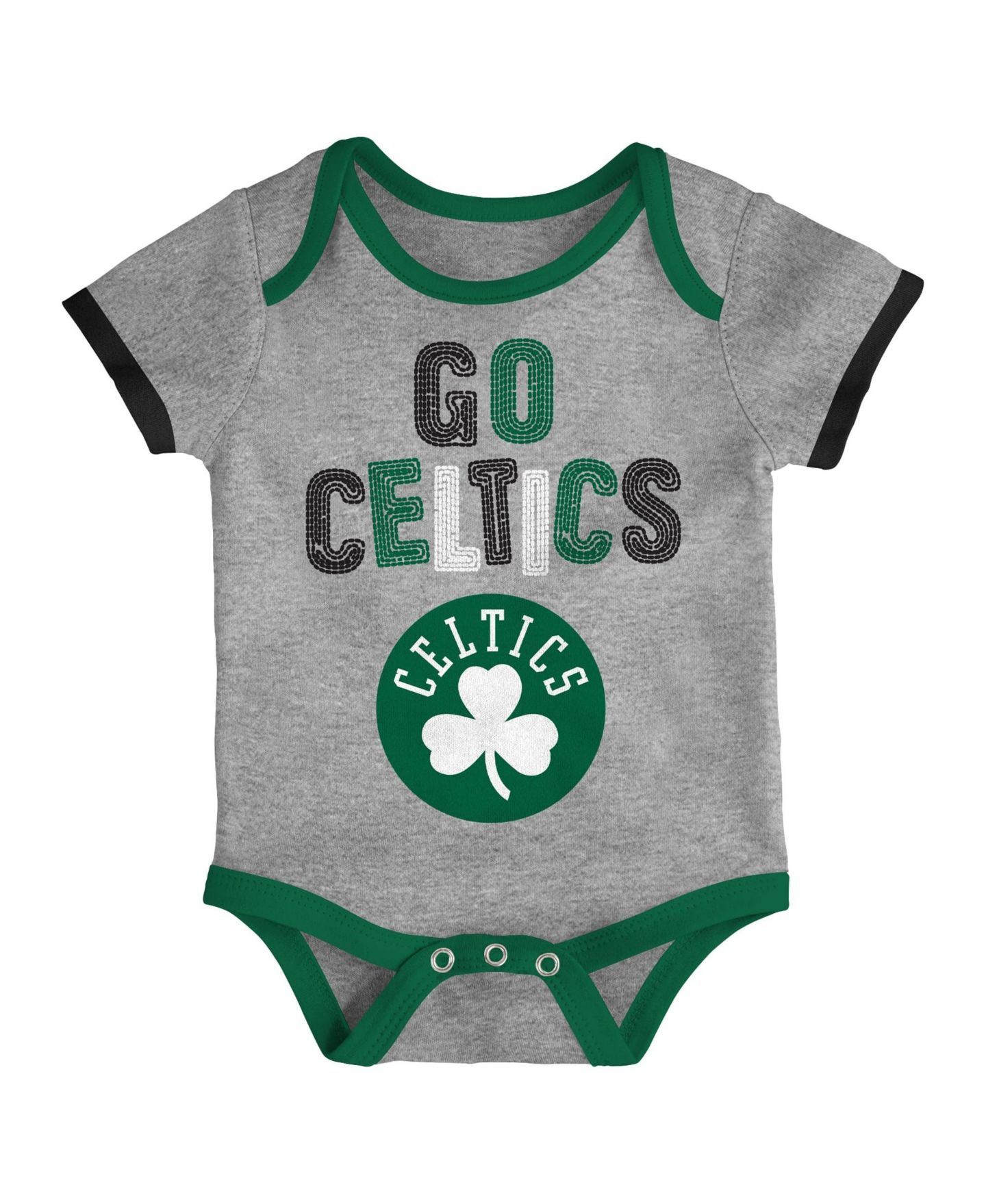 Outerstuff Baby Boys' and Girls' Boston Celtics Born To Ball Bodysuit Set, 3-Pack — фото 2