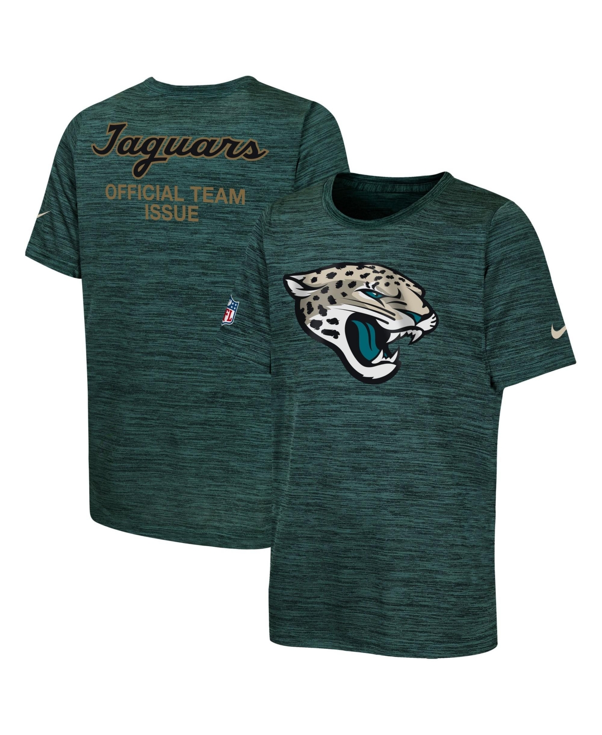 Nike Big Boys' and Girls' Teal Jacksonville Jaguars 2026 Rivalries Collection Sideline Velocity T-Shirt