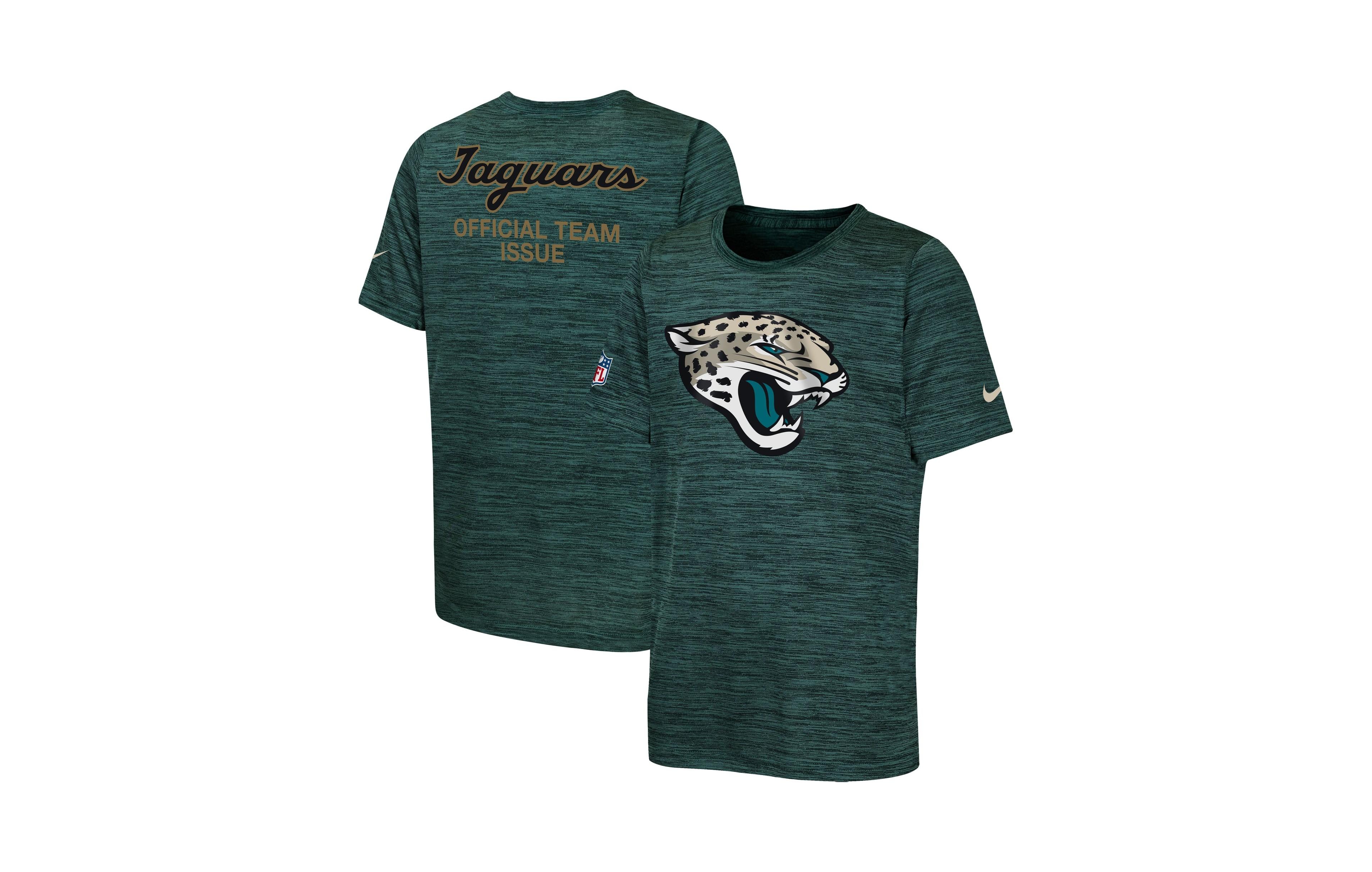 Nike Big Boys' and Girls' Teal Jacksonville Jaguars 2026 Rivalries Collection Sideline Velocity T-Shirt