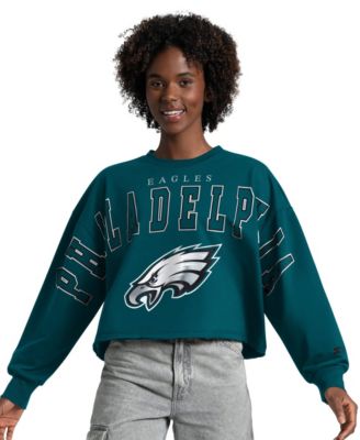 Women's Midnight Green Philadelphia Eagles Bleachers Cropped Sweatshirt
