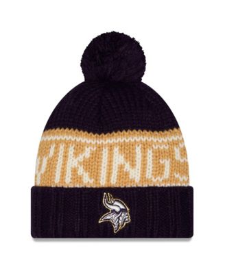 Women's Purple Minnesota Vikings 2026 Rivalries Collection Cuffed Knit with Pom Hat