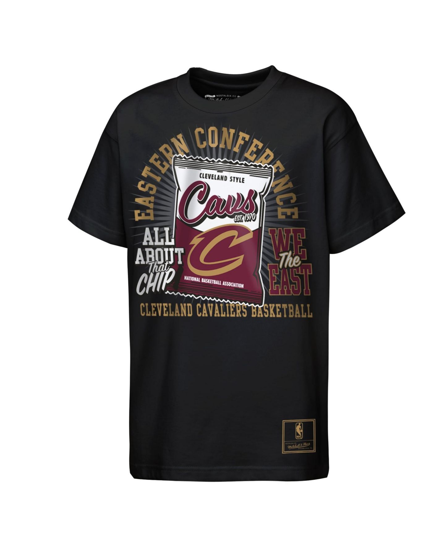 Детская футболка Mitchell & Ness Black Cleveland Cavaliers All About the Chip Premium — фото 1