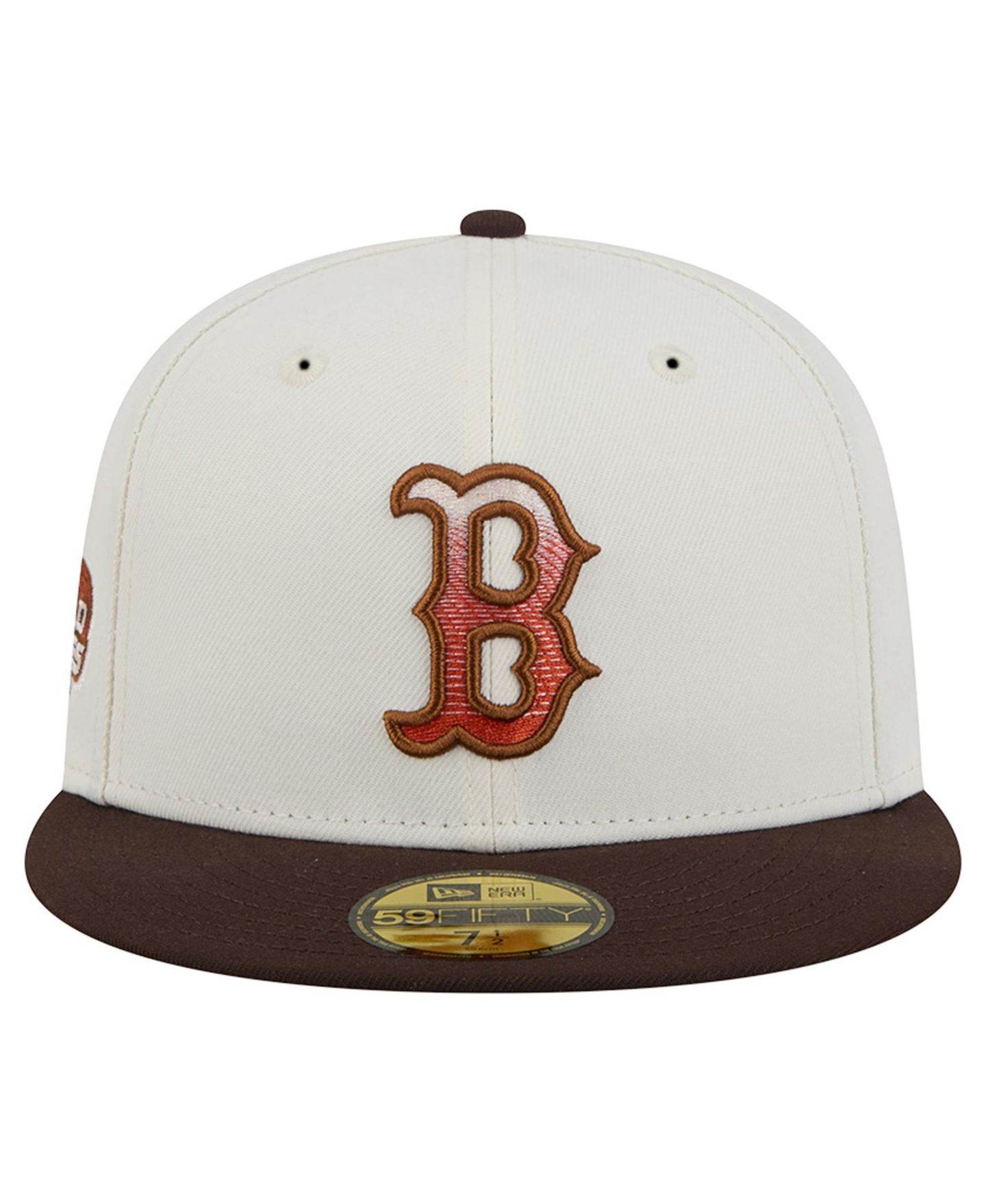 Мужская кепка New Era Natural/Brown Boston Red Sox Pumpkin Spice 59FIFTY Fitted Hat — фото 2