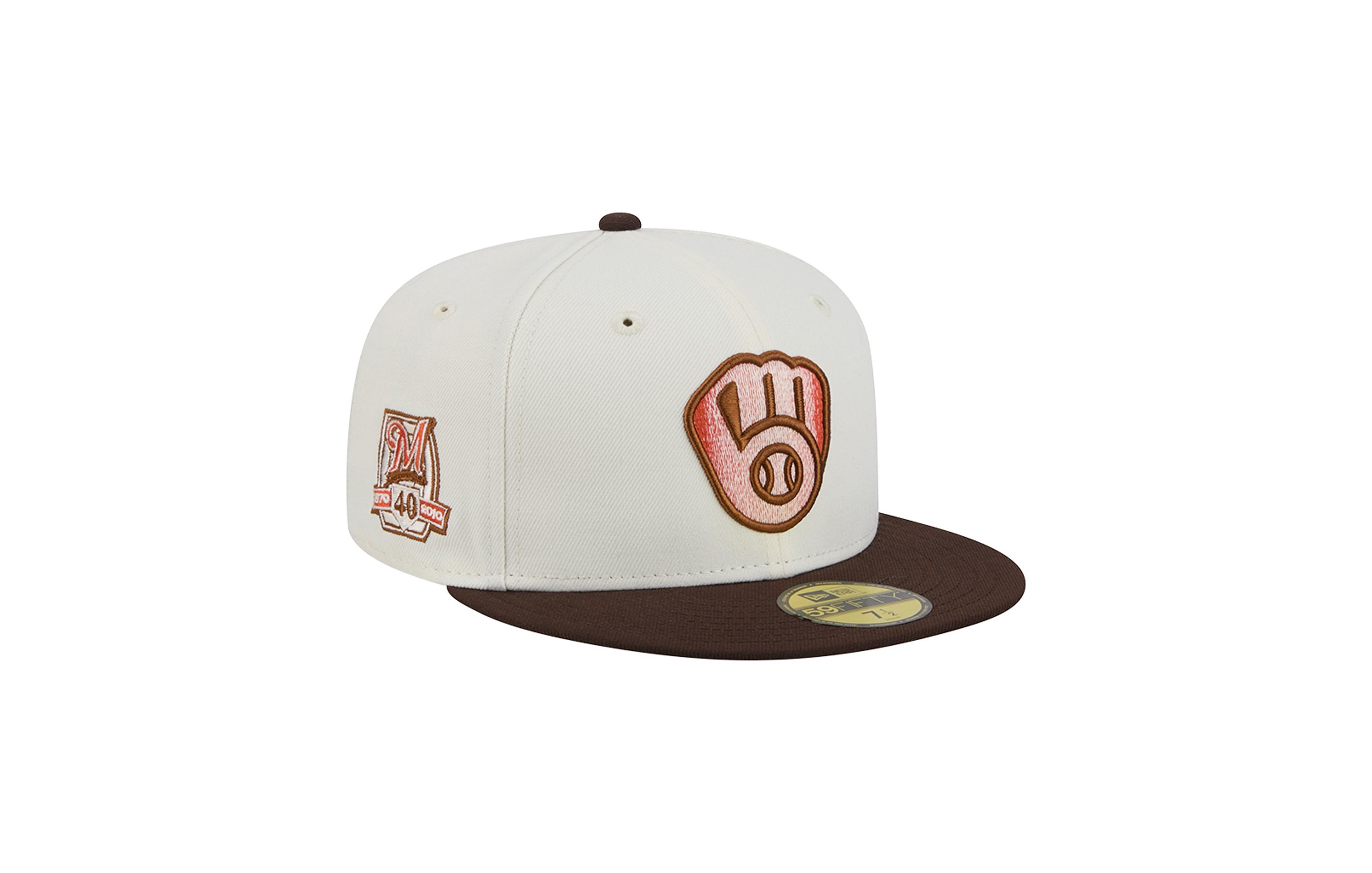 New Era Men's Natural/Brown Milwaukee Brewers Pumpkin Spice 59FIFTY Fitted Hat