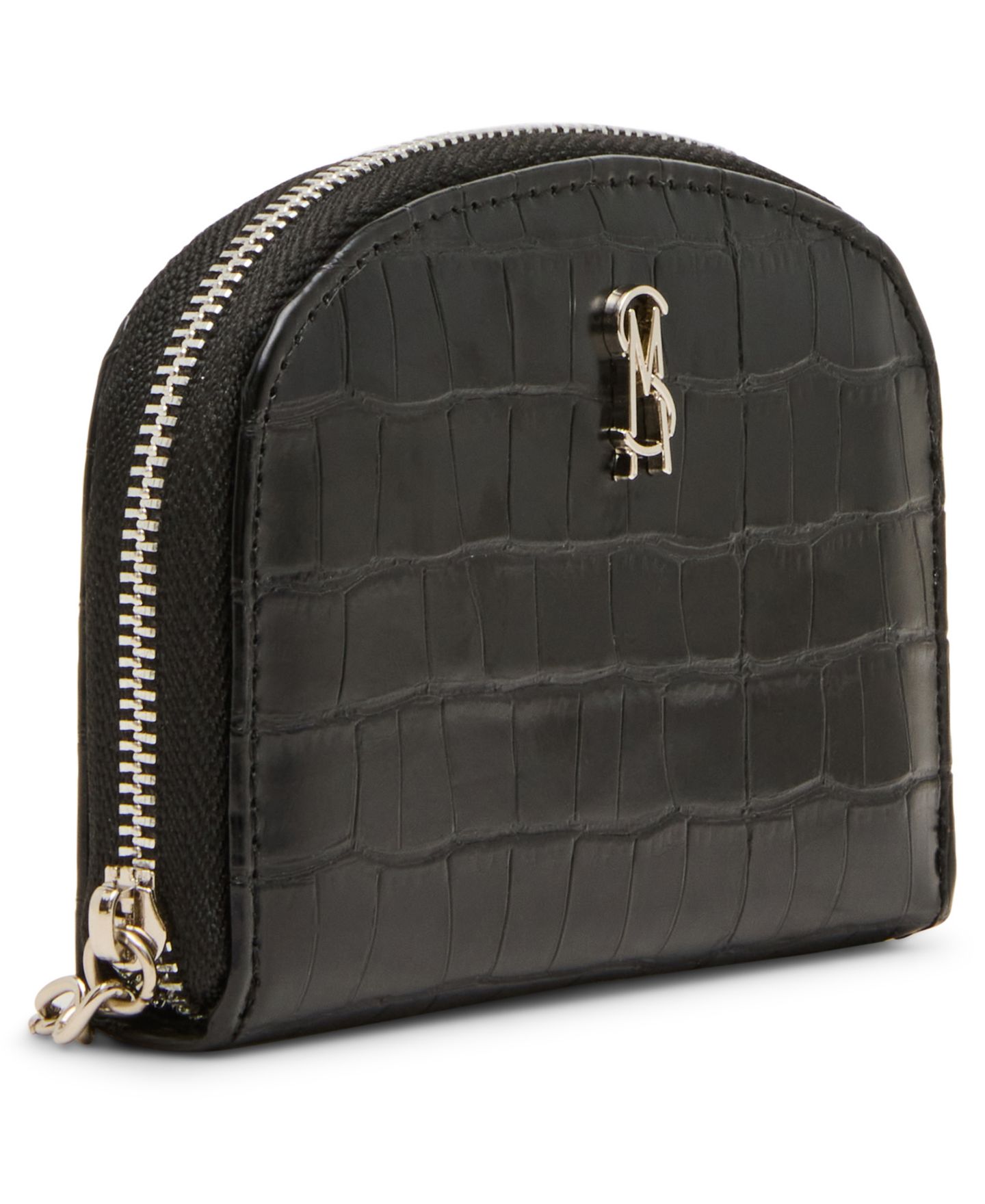Женские кошельки Steve Madden Jadez Faux Leather Coin Purse With Zipper Closure and Key Chain, цвет: Чёрный — фото 3