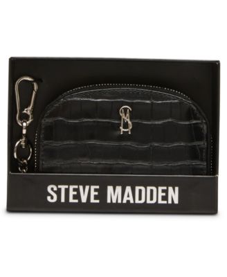 Jadez Faux Leather Coin Purse With Zipper Closure and Key Chain
