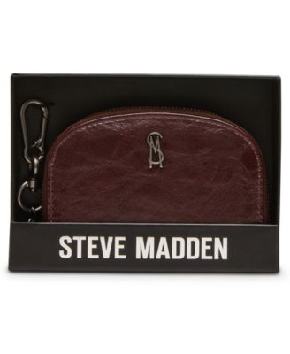 Jadez Faux Leather Coin Purse With Zipper Closure and Key Chain