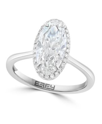 Certified Lab-Grown Diamond Oval Ring (2-1/10 ct.t.w.) in 14k White Gold