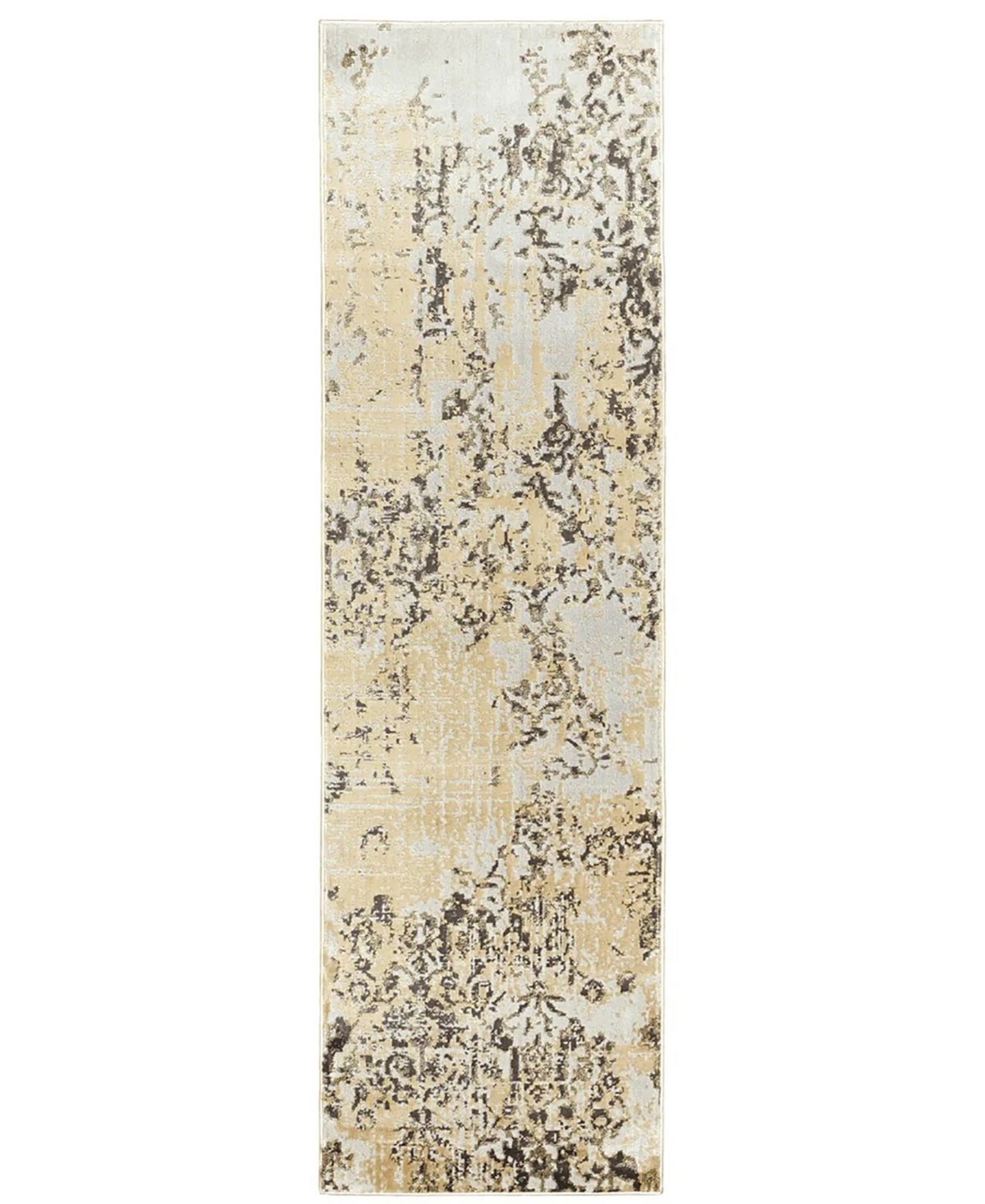 B2067W068230ST 2 ft. 3 in. x 7 ft. 6 in. Bowen Rectangular Area Rug - Grey