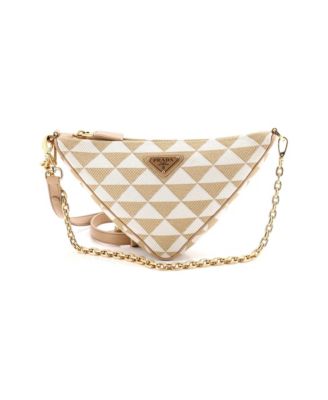 Mini Symbole Triangle Bag Leather and Jacquard