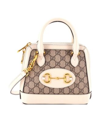Mini Horsebit 1955 Top Handle Bag GG Coated Canvas with Leather