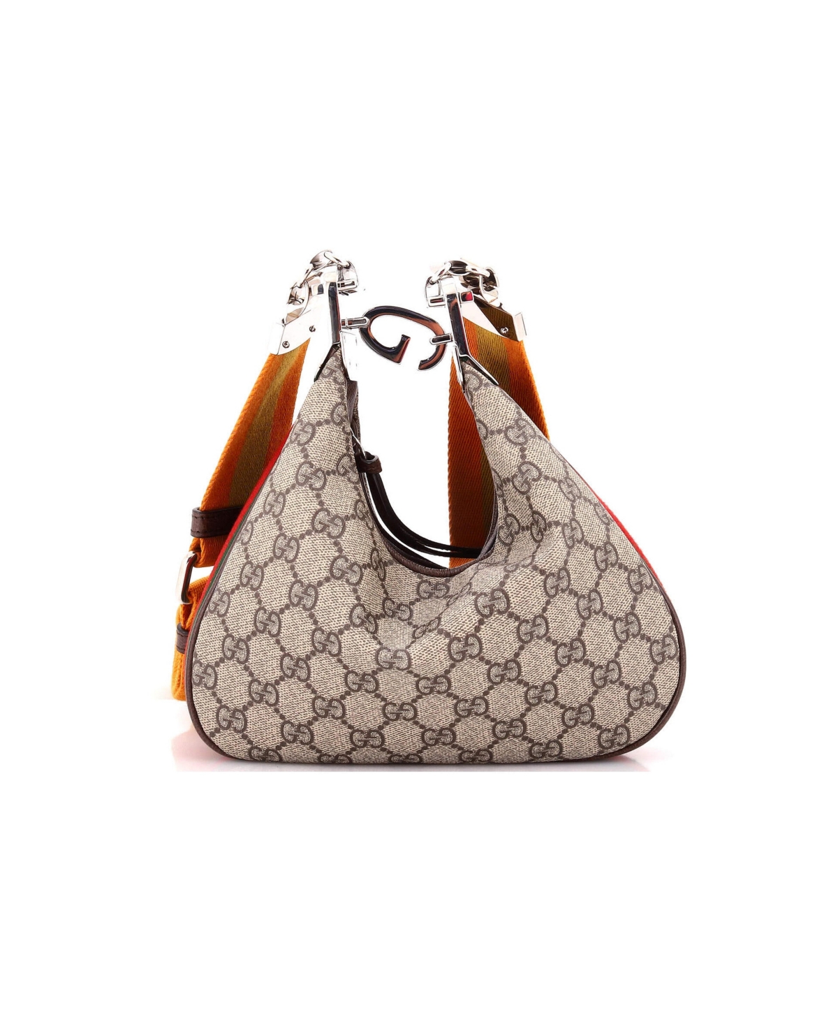 Pre-Owned Gucci Small Attache Shoulder Bag Gg Coated Canvas - Brown