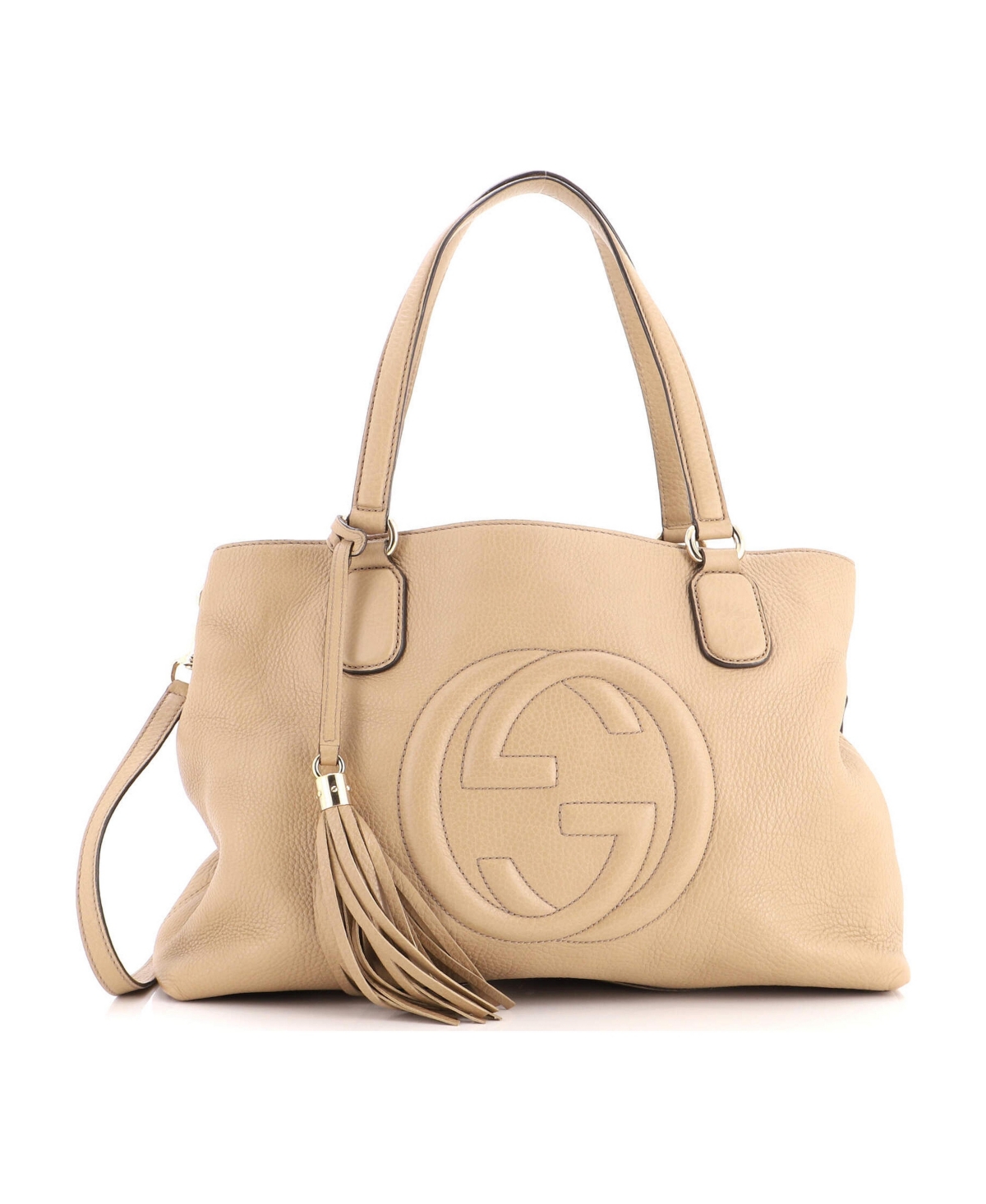 Pre-Owned Gucci Medium Soho Working Tote Leather - Natural