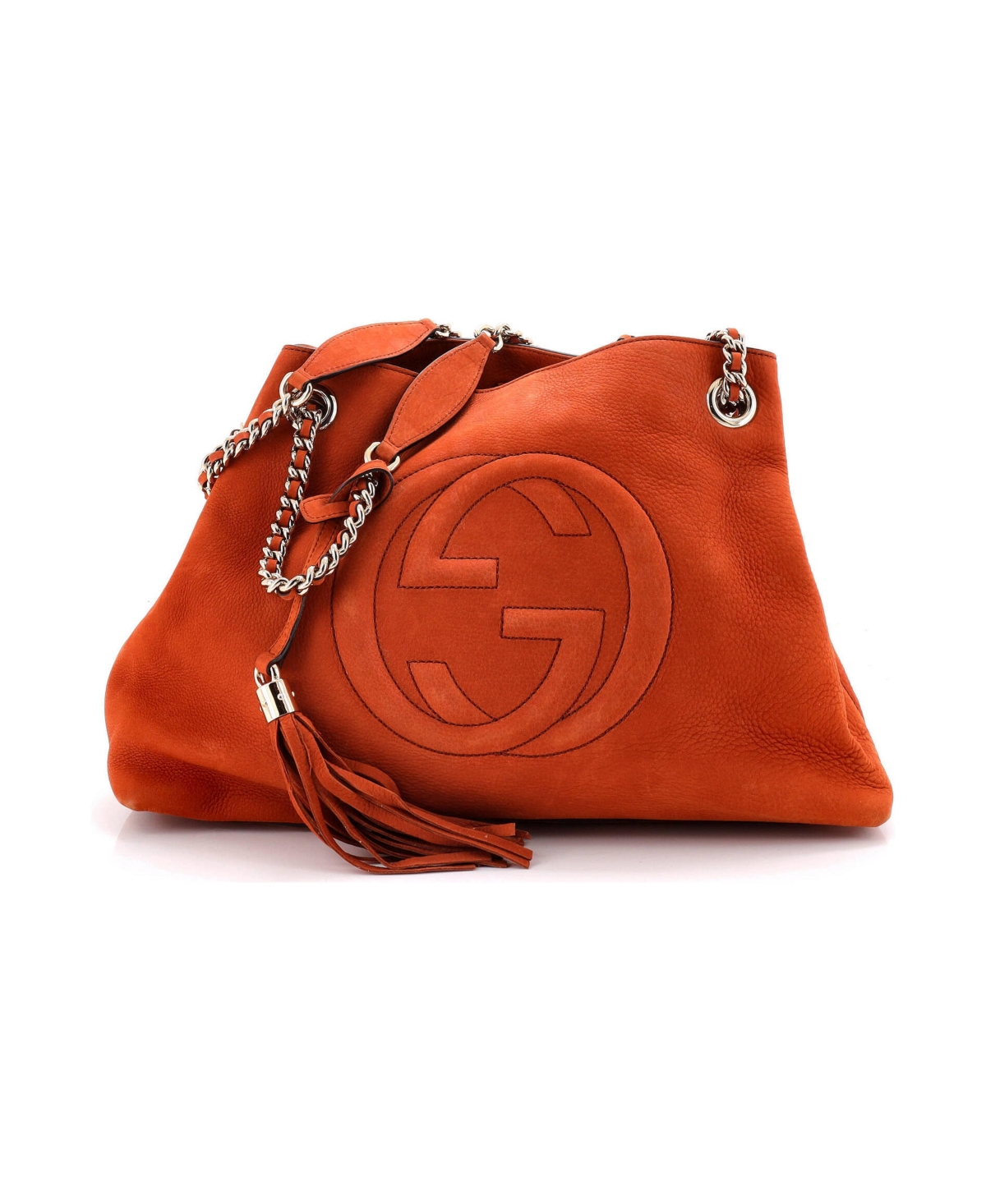 Pre-Owned Gucci Medium Soho Chain Strap Shoulder Bag Nubuck