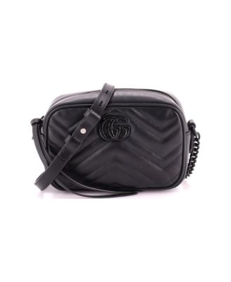 Mini GG Marmont Monochrome Shoulder Bag Matelasse Leather