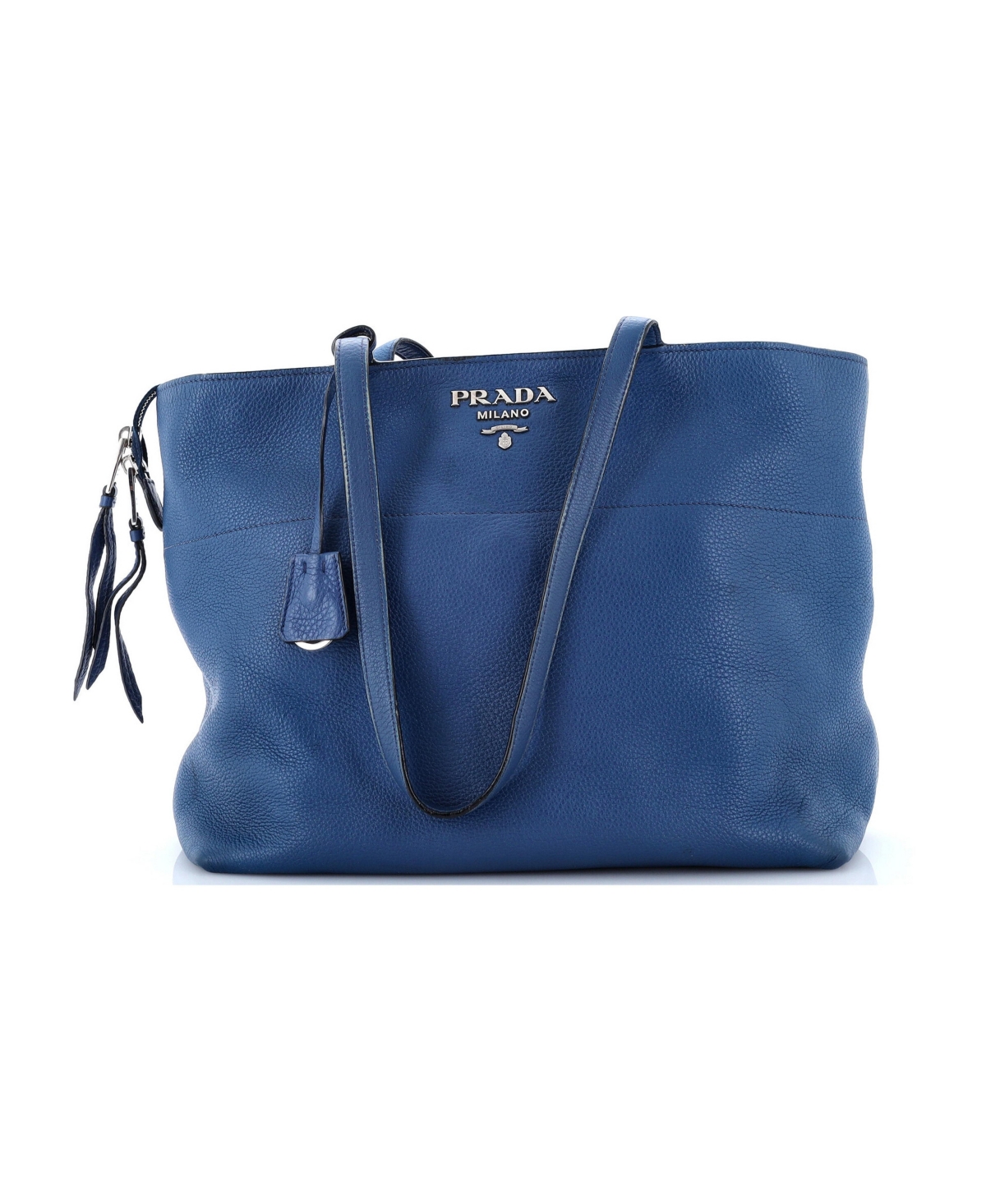 Pre-Owned Prada Medium Zip Shopping Tote Leather