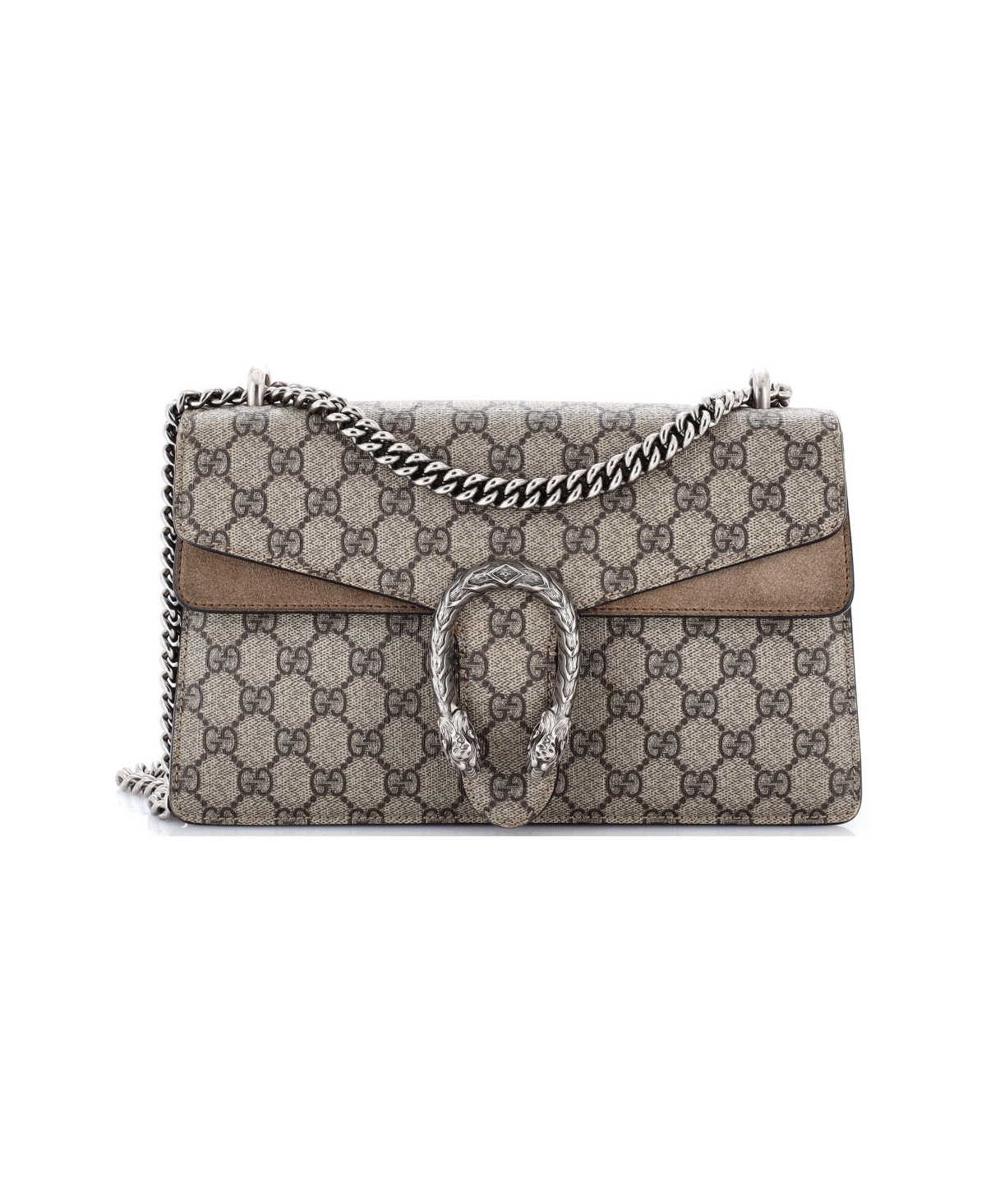 Pre-Owned Gucci Small Dionysus Bag Gg Coated Canvas - Brown