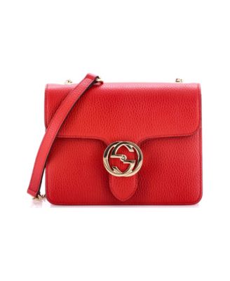 Small Interlocking Shoulder Bag Leather
