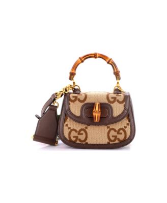 Mini Bamboo 1947 Top Handle Bag Jumbo GG Canvas