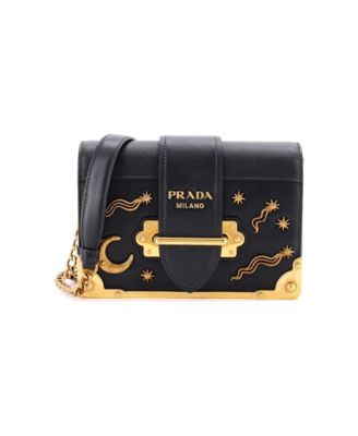 Small Cahier Crossbody Bag Embellished Leather