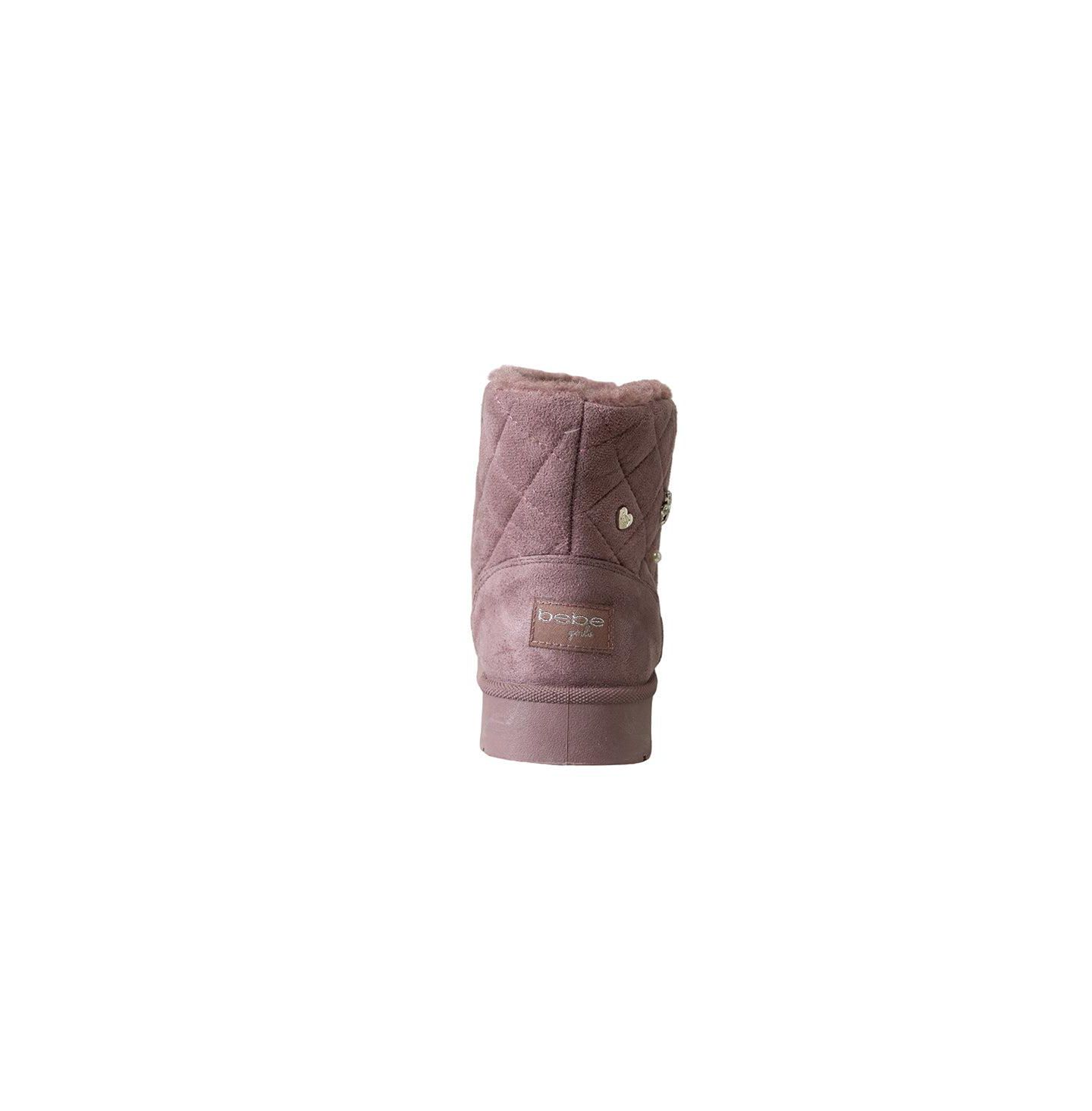 Ботинки Bebe Quilted Boots with Charms для девочек, цвет: Тёмный розовато-лиловый — фото 4