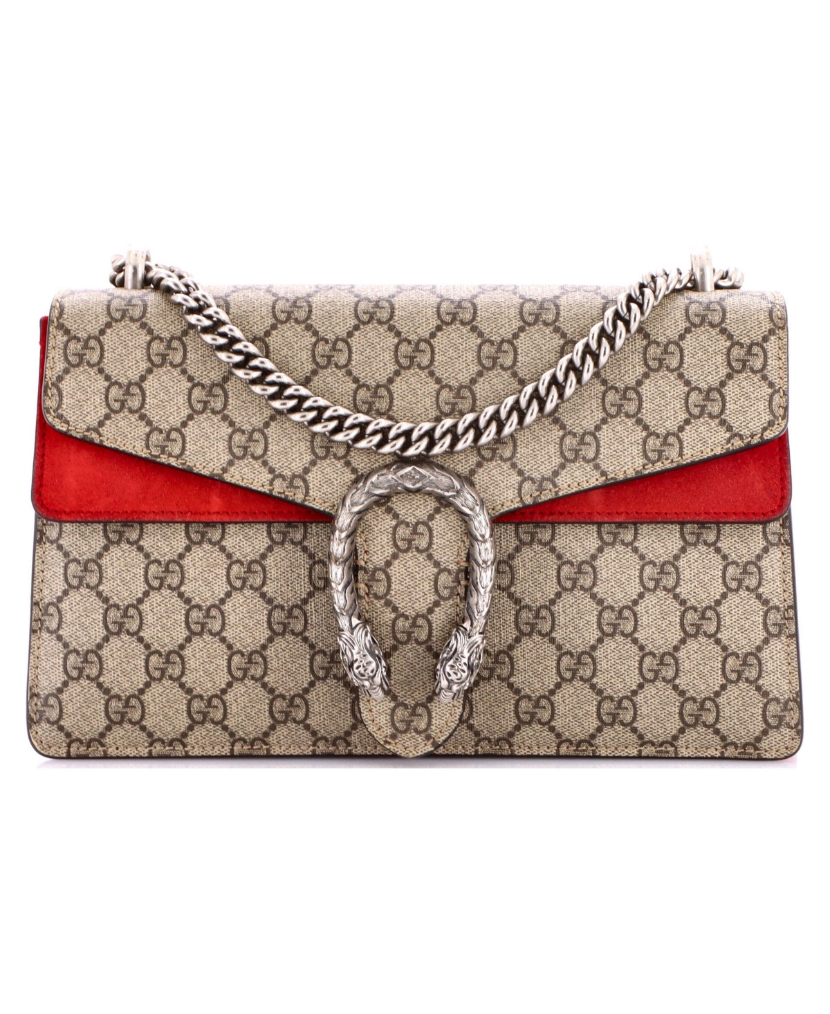 Pre-Owned Gucci Small Dionysus Bag Gg Coated Canvas - Brown