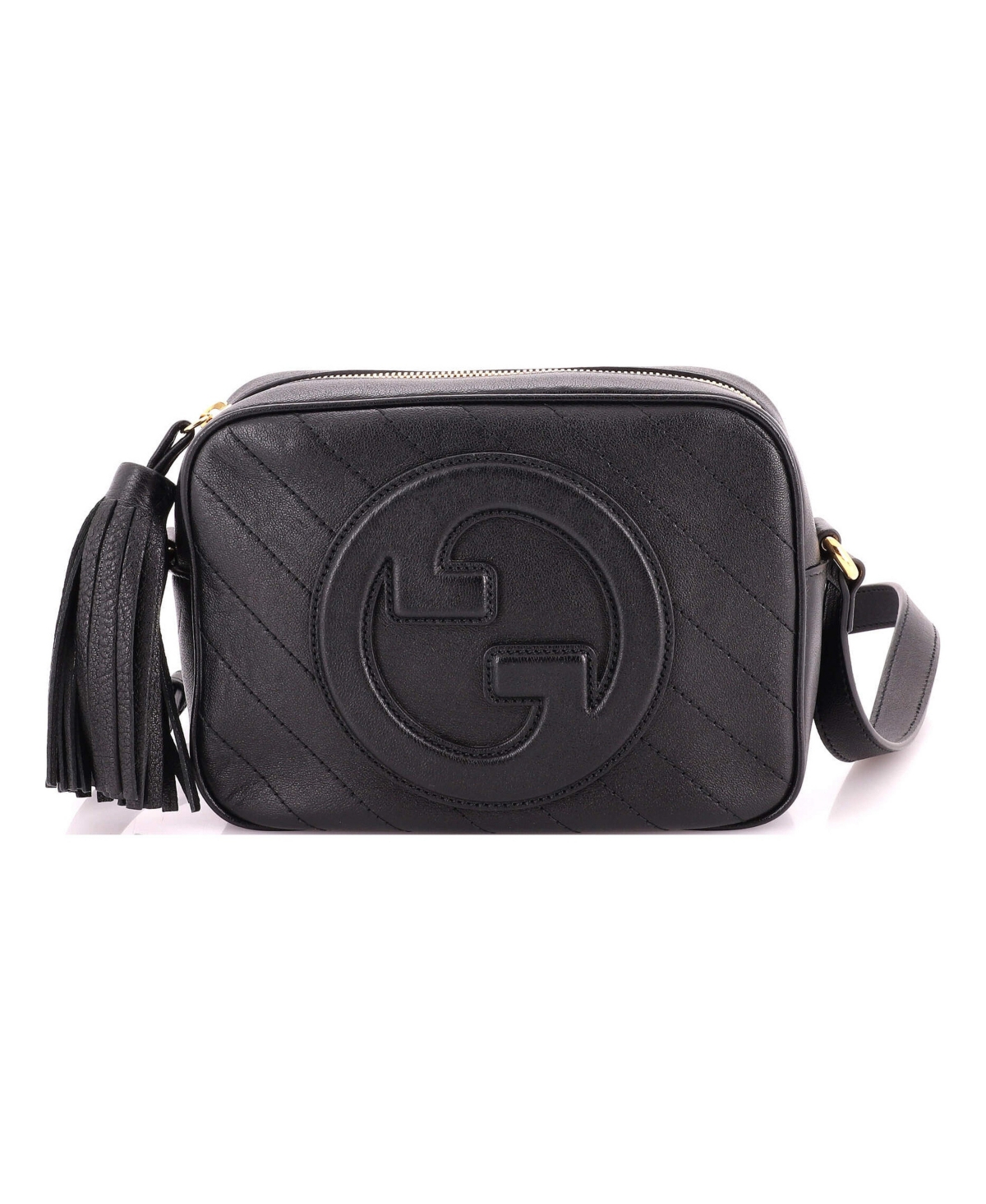 Pre-Owned Gucci Small Blondie Nm Camera Shoulder Bag Diagonal Quilted Leather - Black