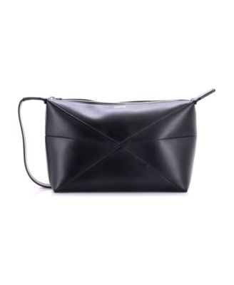 Puzzle Fold Wash Bag Leather