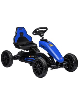 Pedal Go Kart with 4-Position Adjustable Seat and Swing Axle, 66-lb Capacity, Ages 3-8
