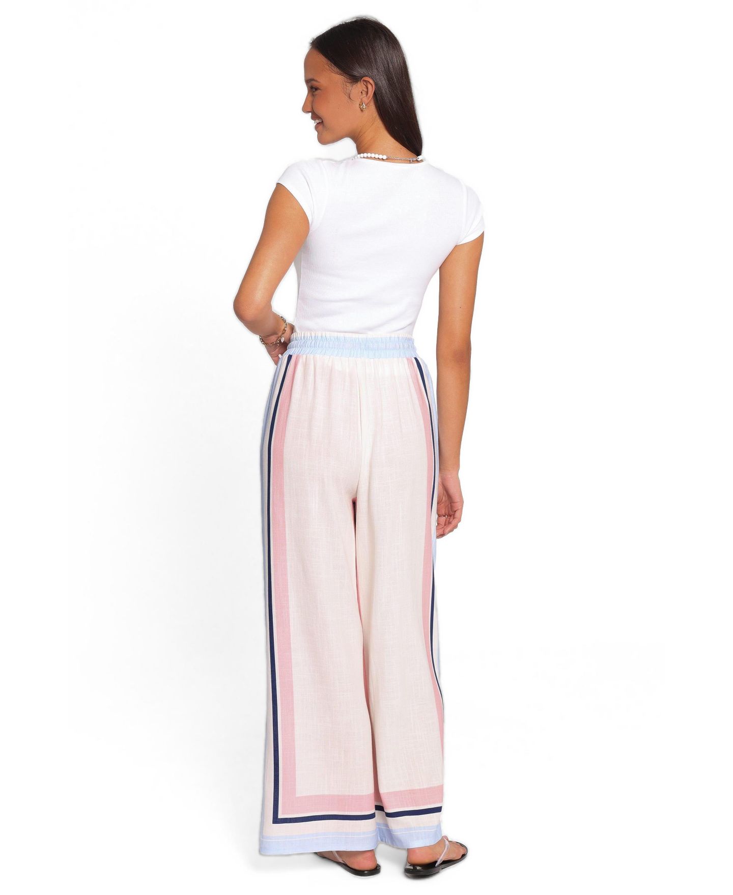 Женские брюки Petal and Pup Zalia High-Rise Wide-Leg Pull-On Linen-Blend — фото 5