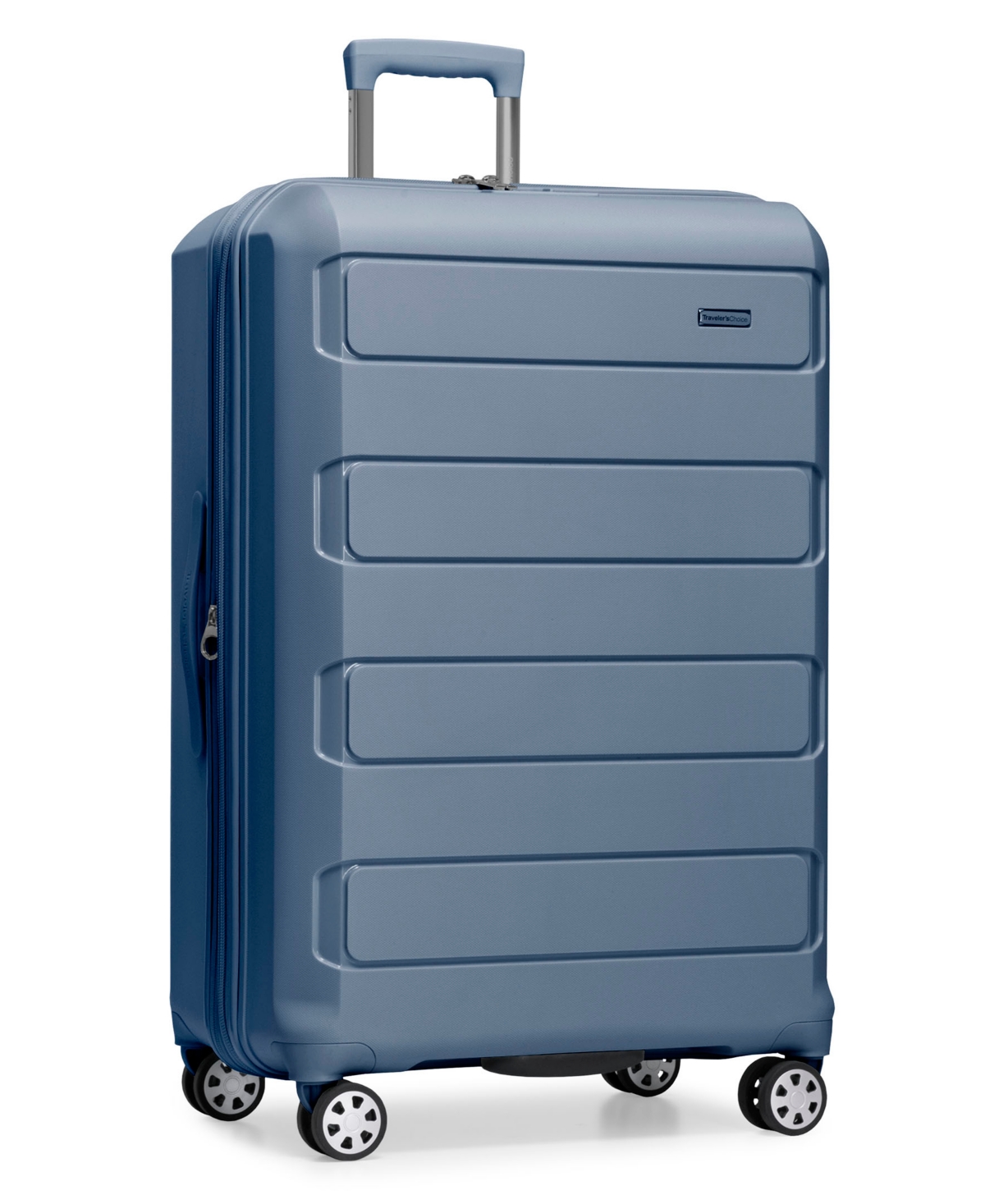 Traveler's Choice Pagosa Large Checked Hardside Expandable Spinner Luggage - Slate Blue