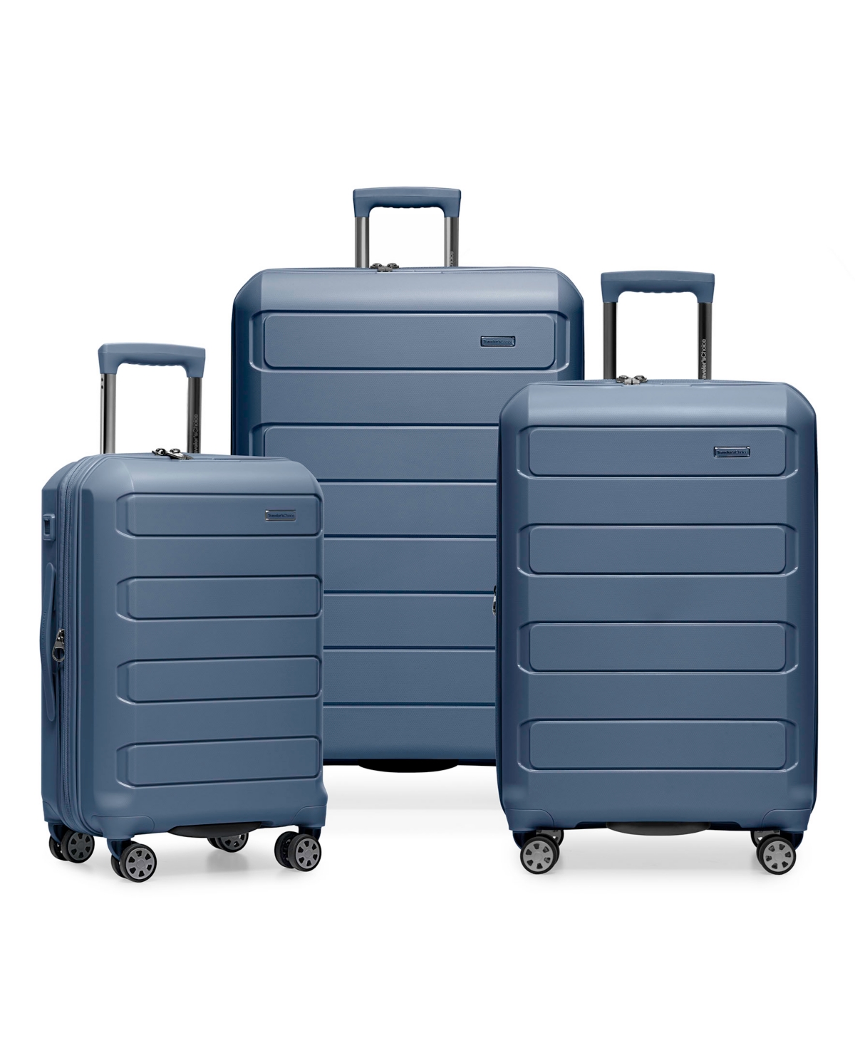 Traveler's Choice Pagosa 3-Pc. Hardside Expandable Spinner Luggage Set - Slate Blue