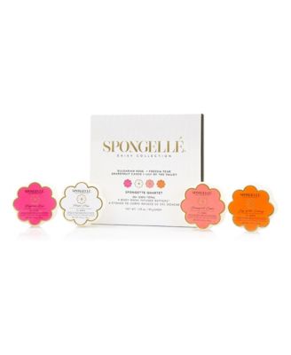 Daisy Collection Spongette Quartet 1 Bulgarian Rose, Freesia Pear, Grapefruit Cassis, Lily Of The Valley 28 Plus Uses Total