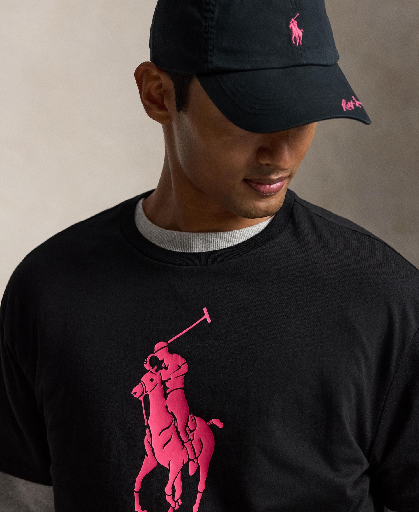 Футболка Polo Ralph Lauren Unisex Pink Pony Classic-Fit Jersey, цвет: Чёрный — фото 3