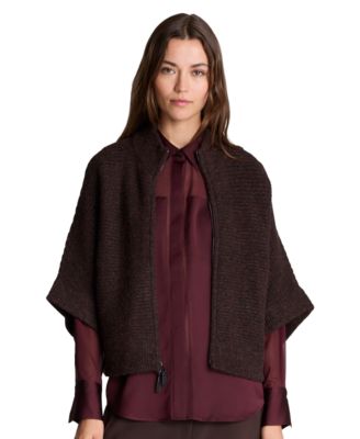 Women's Elbow Sleeve Doleman Zip-Up Cardigan