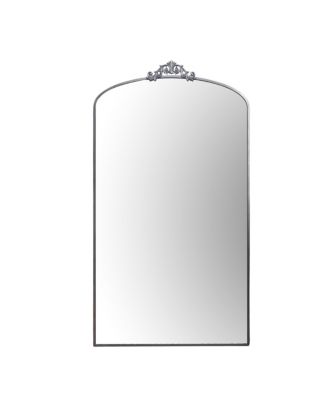 Full Length Floor Mirror Ornate Baroque Metal Frame Arched Dressing Mirror Wall Mounted Leaning Mirror for Bedroom Living Room Entryway